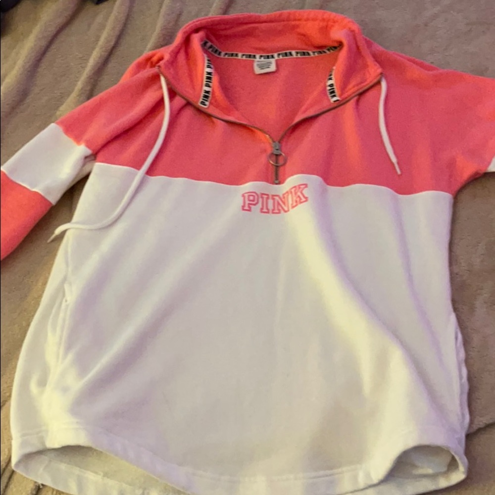 Pink quarter zip